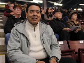 Long-time Sarnia Sting season ticket holder Rick Taylor, 72, sits in his seat during the Ontario Hockey League team's home game against the Guelph Storm at the Sarnia Sports and Entertainment Centre on Saturday November 14, 2015 in Sarnia, Ont. (Terry Bridge, The Observer)