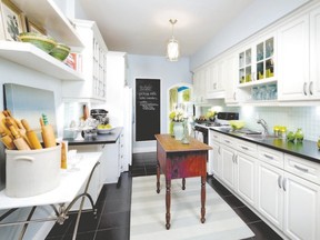 AFTER: Lighten walls for a brighter feel or paint dark wood cabinets to refresh the entire space. It may be a bit of work but the overall change is worth it.