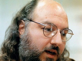 In this May 15, 1998 file photo, Jonathan Pollard speaks during an interview in a conference room at the Federal Correction Institution in Butner, N.C. Pollard is set to be paroled from a federal prison in North Carolina on Friday, 30 years after he was caught selling American intelligence secrets to Israel.  (AP Photo/Karl DeBlaker, File)