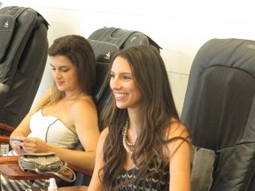 Taylor and her bridesmaids getting their nails done pre-wedding. (Handout photo)