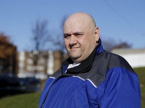 Raynald Cloutier, author of a petition asking the government to suspend the acceptance of 25,000 Syrian refugees, which has yielded more than 75,000 signatures nationwide, poses outside his home in Quebec City, November 17, 2015. (REUTERS/Christinne Muschi)