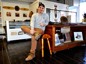Leisure aficionado Mitch Taylor inside fashion and lifestyle brand Life of Leisure’s new physical retail space at 121 Studios on King Street in London Ont. November 20, 2015. CHRIS MONTANINI\LONDONER\POSTMEDIA NETWORK