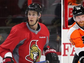 The key matchup to keep an eye on Saturday is centre Kyle Turris vs. Claude Giroux. SUN FILES