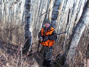 Neil Waugh in a deer stand. Photo by Neil Waugh.