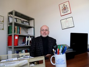 Intelligencer file photo
Orlando Ferro, executive director of Quinte United Immigration Services, is shown here in his Belleville office. Ferro says a tour this week of Prince Edward County agriculture sites aims to partner employers and Syrian refugees.