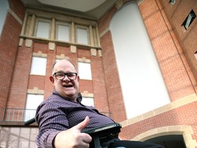 Cam Tait's return to the Journal Building in Edmonton, Alta., on  Nov 20, 2015. Perry Mah/Edmonton Sun