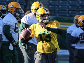 Mike Reilly had a broken bone in his foot when he took to the field for the Western Final in 2014. but he's fully healthy for Sunday's game. (Perry Mah, Edmonton Sun)