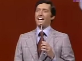 Jim Perry is pictured hosting the game show Card Sharks. Perry has died at the age of 82. (YouTube screengrab)
