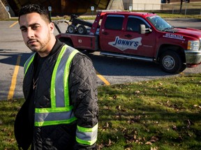 Ottawa tow truck owner/operator Jon Kadir shown on Friday November 20, 2015.
Errol McGihon/Ottawa Sun