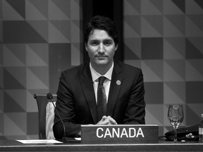 Prime Minister Justin Trudeau takes part in a plenary session at the APEC Summit in Manila, Philippines. (REUTERS)