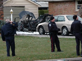 One person was injured in an explosion at a Wood Street home St. Thomas home Monday. IAN MCCALLUM / ST. THOMAS TIMES-JOURNAL