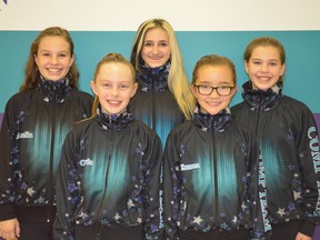 TK Danceworx dancers, from left, Amelia Gordanier, Olivia McLellan, Alana Stevenson, Emma Detomasi and Katie Millar will be going to Poland in early December as part of Team Canada to compete in the International Dance Organization world championships in ballet, jazz and modern dance. (The Whig-Standard)