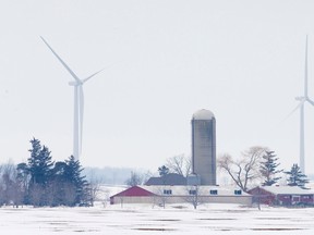 Wind turbines in Ontario. They will also figure prominently in Alberta's climate plan. (POSTMEDIA NETWORK/File)