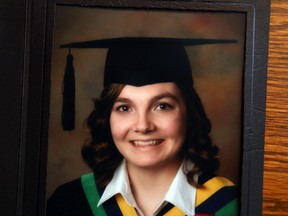 Copy photo of Rowan Stringer's high school portrait at her home. Rowan died after a head injury suffered while playing high school rugby in 2013. (Darren Brown/Ottawa Sun/Postmedia Network)