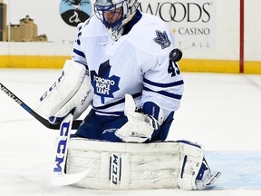 Toronto Maple Leafs goaltender Jonathan Bernier. (KATHY KMONICEK/AP files)