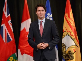 Prime Minister Justin Trudeau addresses the First Ministers meeting at the Canadian Museum of Nature in Ottawa on Monday, Nov. 23, 2015. THE CANADIAN PRESS/Adrian Wyld