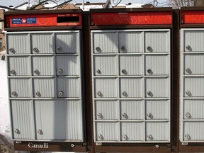 A community mailbox is seen in a March 5, 2015 file phot. THE CANADIAN PRESS/Ryan Remiorz