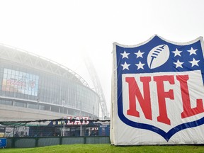 A thick fog shrouds the Wembley Arch before the game between the Detroit Lions and the Kansas City Chiefs at Wembley Stadium in London. (Steve Flynn/USA TODAY Sports)