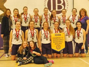 The Lo-Ellen Park Knights, seen here following their NOSSA championship win last Saturday, begin their pursuit of an OFSAA medal Thursday.