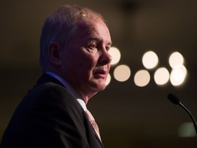 John Furlong, Own The Podium board chairman and former CEO of the Vancouver Olympics, addresses a Vancouver Board of Trade luncheon in Vancouver, B.C., on Wednesday November 25, 2015. THE CANADIAN PRESS/Darryl Dyck