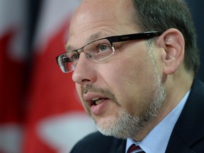 Correctional Investigator of Canada Howard Sapers holds a news conference at the National Press Theatre in Ottawa on October 8, 2014. The country's prison watchdog wants the new Liberal government to act on outstanding recommendations from his office, including a call to create a deputy commissioner of aboriginal corrections. THE CANADIAN PRESS/Sean Kilpatrick
