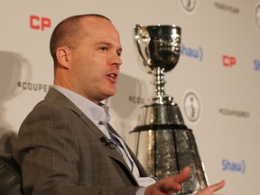 Rick Campbell's 'anything can happen' response to Jones's question was a hit at the annual coaches availability. (Al Charest, Postmedia Network)