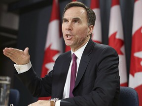 Finance Minister Bill Morneau speaks during a news conference upon the release of the economic and fiscal update in Ottawa, Nov. 20, 2015. REUTERS/Chris Wattie