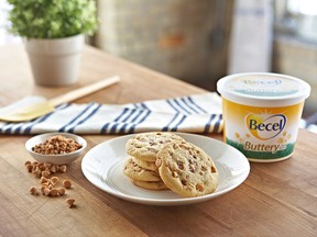 Becel Anything Goes Cookie Dough Salted Caramel Cookies. (Photo: Becel)