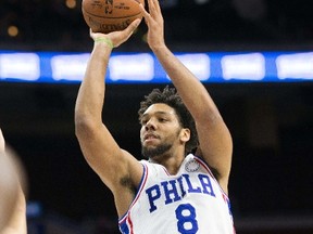 Rookie 76ers centre Jahlil Okafor was allegedly in a street fight in Boston early Thursday morning. (Bill Streicher/USA TODAY Sports)