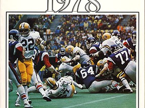 Program cover for the 1978 Grey Cup, cost, $2.00 CND. The 66th Grey Cup was against the Edmonton Eskimos and the Montreal Alouettes on Nov. 26, 1978, in front of 54,695 fans at Exhibition Stadium in Toronto, Ont. The Eskimos beat the Alouettes 20-13. Photo Courtesy/CFL