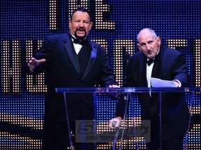 Bushwhackers Luke, left, and Butch, at the 2015 WWE Hall of Fame induction ceremony at WrestleMania in California. (Photo by Mike Mastrandrea/SLAM! Wrestling)