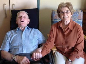Former Dearness Home resident Rene Karrer, who died July 8, shown here with wife Margaret.