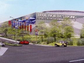 The proposed True North Strong Sports and Entertainment Centre.