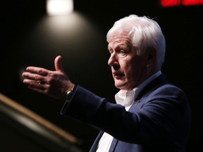 Former Ontario Premier Bob Rae speaks to an audience at College Boreal in Sudbury, Ont. on Friday November 27, 2015. John Lappa/Sudbury Star/Postmedia Network