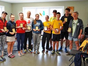 Winners of the Sudbury Fitness Challenge, 2015, include Leslie McCloskey, far left. Vince Perdu/Special to The Sudbury Star