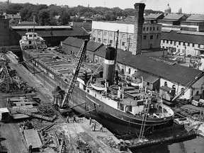 Kingston Dry Dock in its heyday of operations.