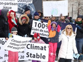 The Sudbury Members of Coalition for a Liveable Sudbury, Citizens’ Climate Lobby and Council of Canadians (Sudbury Chapter) held Sudbury’s100% Possible Fossil Free Future Event in Sudbury, Ont. on Sunday November 29, 2015. The event was held at Memorial Park and in conjunction with over 2,300 events in 150 countries. Citizens of Sudbury showed their solidarity that a fossil-free future is possible. This global action took place the day before the global negotiations on climate change begin in Paris, France. Gino Donato/Sudbury Star/Postmedia Network