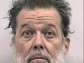 Colorado Springs shooting suspect Robert Lewis Dear of North Carolina is seen in an undated photo provided by the El Paso County Sheriff's Office. A gunman burst into a Planned Parenthood clinic Friday, Nov. 27, 2015 and opened fire, launching several gunbattles and an hours-long standoff with police as patients and staff took cover. By the time the shooter surrendered, at least three people were killed, including a police officer and at least nine others were wounded, authorities said.  (El Paso County Criminal Justice Center via AP)