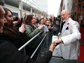 Don Cherry meets the crowd as he and Ron MacLean were inducted into Canada's  Walk of Fame at the Sony Centre in Toronto on Saturday November 7, 2015. (Michael Peake/Postmedia Network)