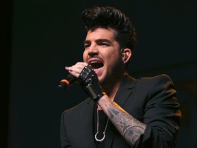 Adam Lambert performs at the Fresh 102.7 Fall Fest at the Theater at Madison Square Garden on Thursday, Oct. 8, 2015, in New York. (Greg Allen/ Invision/AP)
