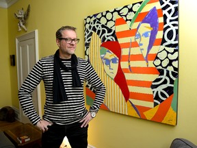 London-born artist Andrew Lewis has put down roots again in the Forest City after moving to the West Coast 20 years ago. (MORRIS LAMONT, The London Free Press)