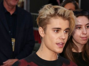 Justin Bieber is pictured recently at  the 2015 American Music Awards. (WENN.com)