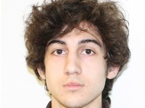 This file photo released April 19, 2013 by the Federal Bureau of Investigation shows Boston Marathon bombing suspect Dzhokhar Tsarnaev, convicted of federal charges in the 2013 bombing at the marathon finish line that killed three people and injured more than 260. Lawyers for Tsarnaev are heading to court to urge a judge to grant him a new trial. Judge George O’Toole Jr. is scheduled to hear arguments Tuesday, Dec. 1, 2015, in federal court, but only on the portion of Tsarnaev’s motion related to a U.S. Supreme Court ruling issued after Tsarnaev’s trial. (Federal Bureau of Investigation via AP, File)