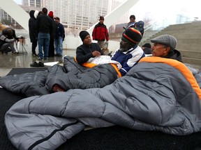 Toronto Taxi drivers set up a hunger strike to protest Uber at Nathan Phillips Square in Toronto on Tuesday December 1, 2015. (Dave Abel/Toronto Sun)