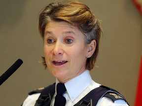 RCMP traffic Inspector Joanne Keeping speaks about the start of tougher drunk driving laws at a press conference in Winnipeg, Man. Tuesday December 1, 2015.