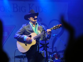 Multiple Juno winner George Canyon performs as the headlining act at the sixth annual Big Hearts for Big Kids fundraiser in support of the Grande Prairie Youth Emergency Centre at the Entrec Centre, south of Grande Prairie Alberta on Saturday, February 14, 2015. BRAEDEN JONES/DAILY HERALD-TRIBUNE