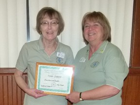 Sandra Goddard received the President’s Award at the Goderich and District Horticultural Society’s annual general meeting held on Nov. 17. (Contributed photo)