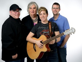 Enjoy as the Kate Channer Band, from left, Ryan Cruickshank, Monica (Moxy) Miatello, Channer and Adam Plante performs Do It at video.lfpress.com/video (MORRIS LAMONT, The London Free Press)