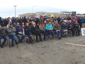 About 500 supporters gather to protest the Alberta government's proposed Bill 6 in Okotoks, Alberta, south of Calgary, Alta on Wednesday December 2, 2015. Jim Wells/Calgary Sun/Postmedia Network
