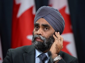 On Wednesday Harjit Sajjan, Minister of National Defence, said the Liberal government supports the Royal Canadian Navy's shipbuilding program. THE CANADIAN PRESS/Fred Chartrand
